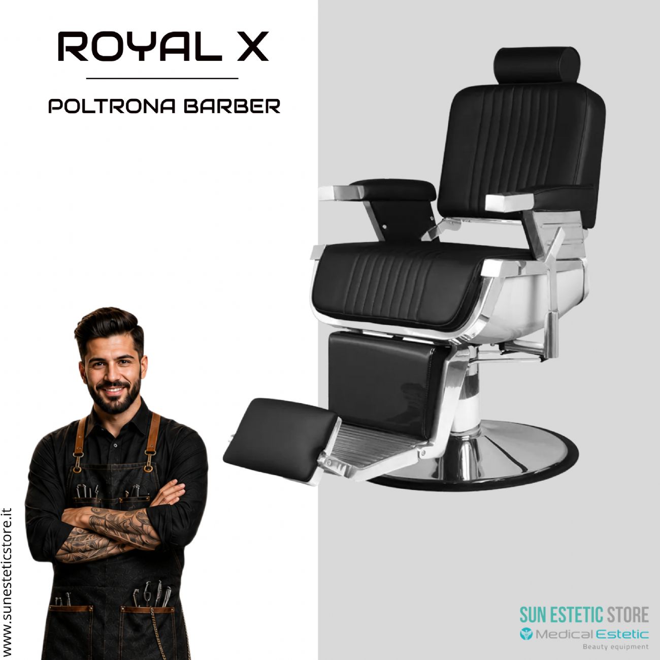 Royal x poltrona Barber shop vintage
