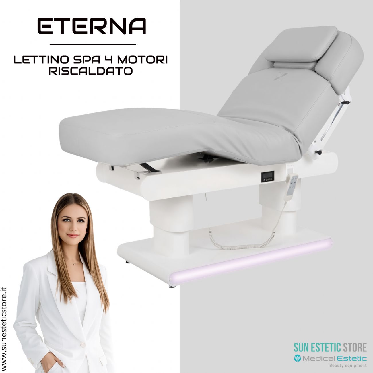 Eterna lettino Spa 4 motori riscaldato