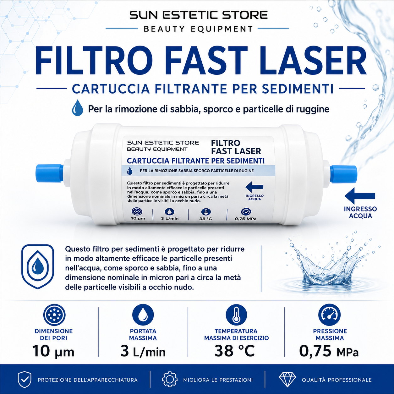 Fast Laser Filtro cartuccia sedimenti acqua