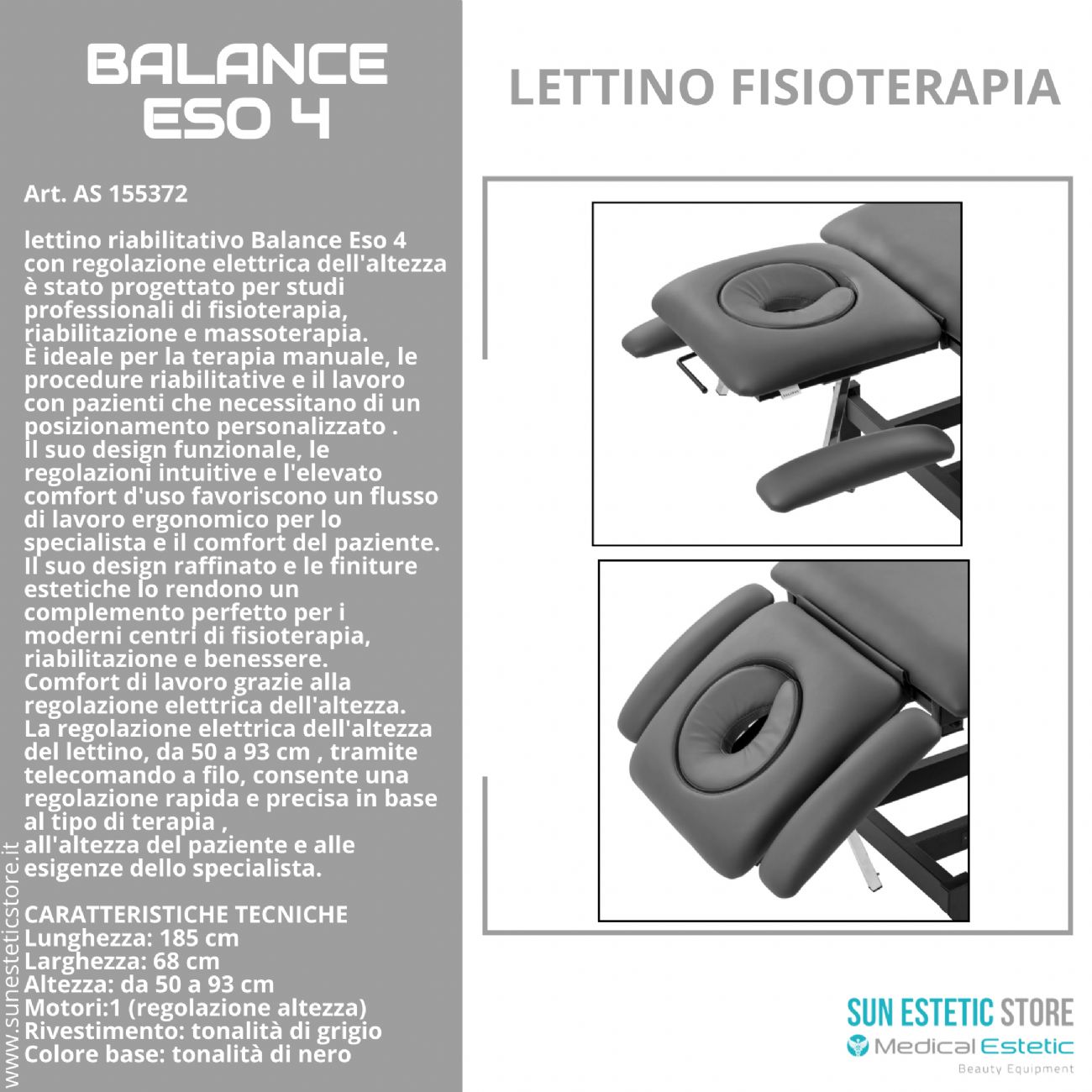 Balance Eso 4 lettino fisioterapia elettrico 1 motore