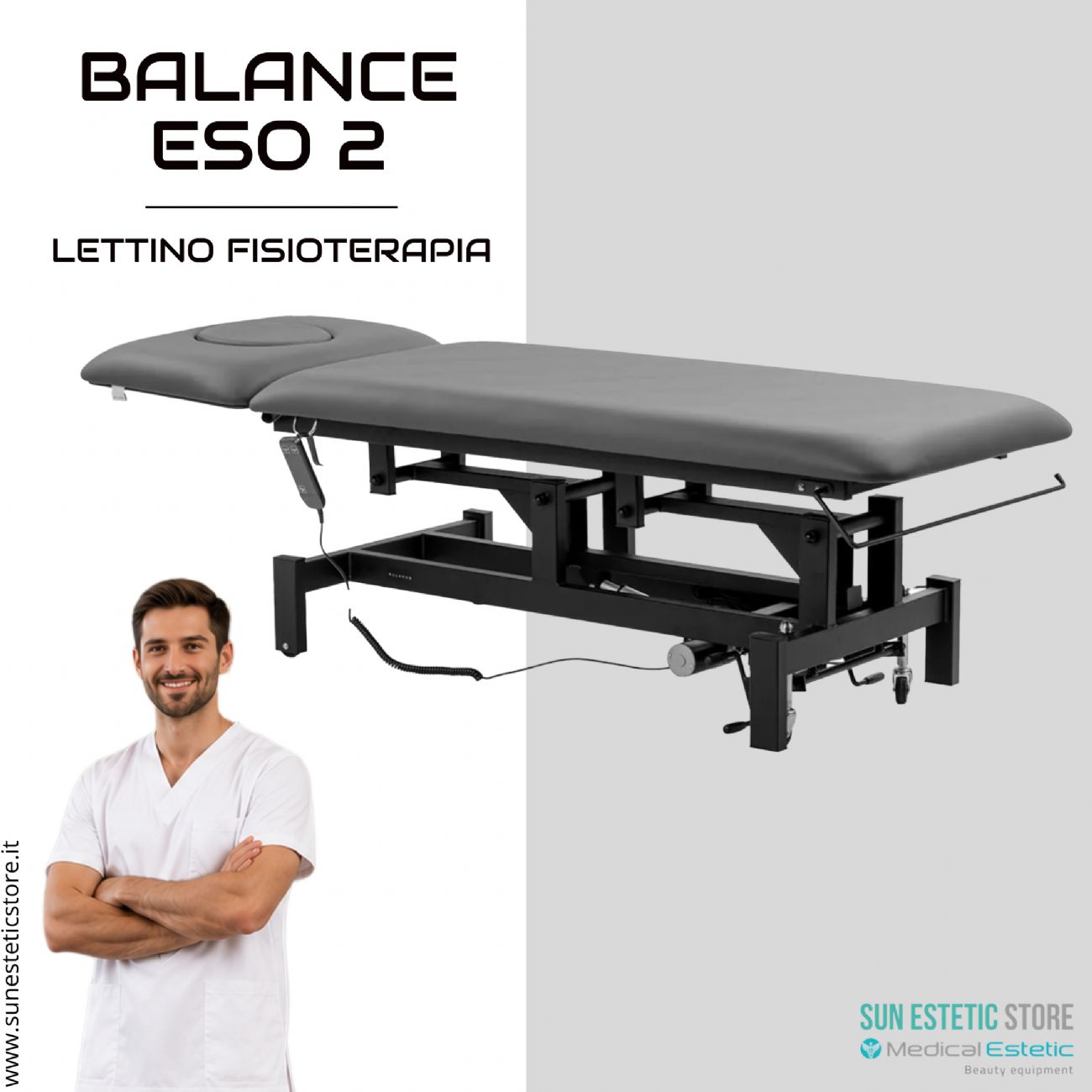 Balance Eso 2 lettino fisioterapia elettrico 2 sezioni