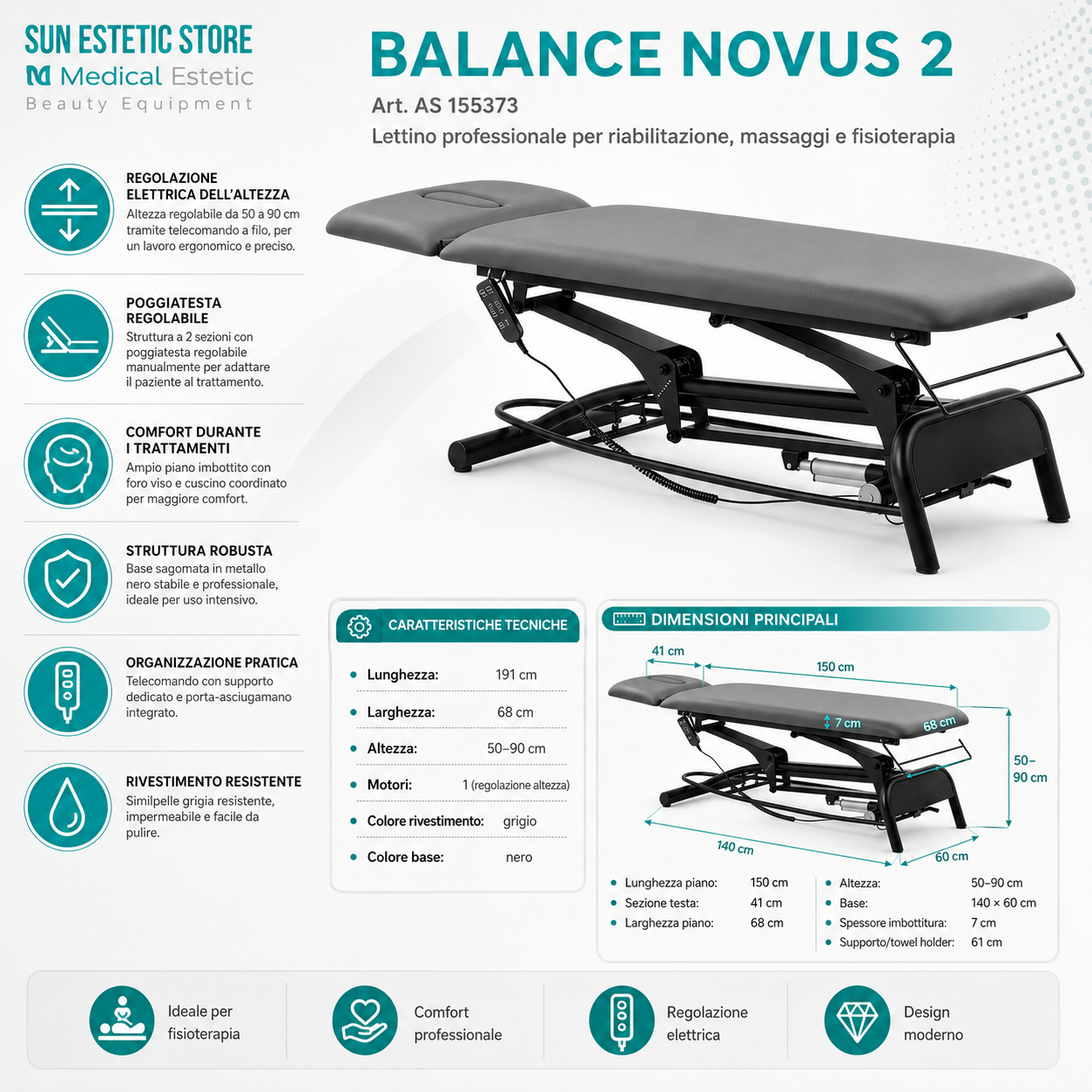 Balance Novus 2 litro fisioterapia 2 sezioni