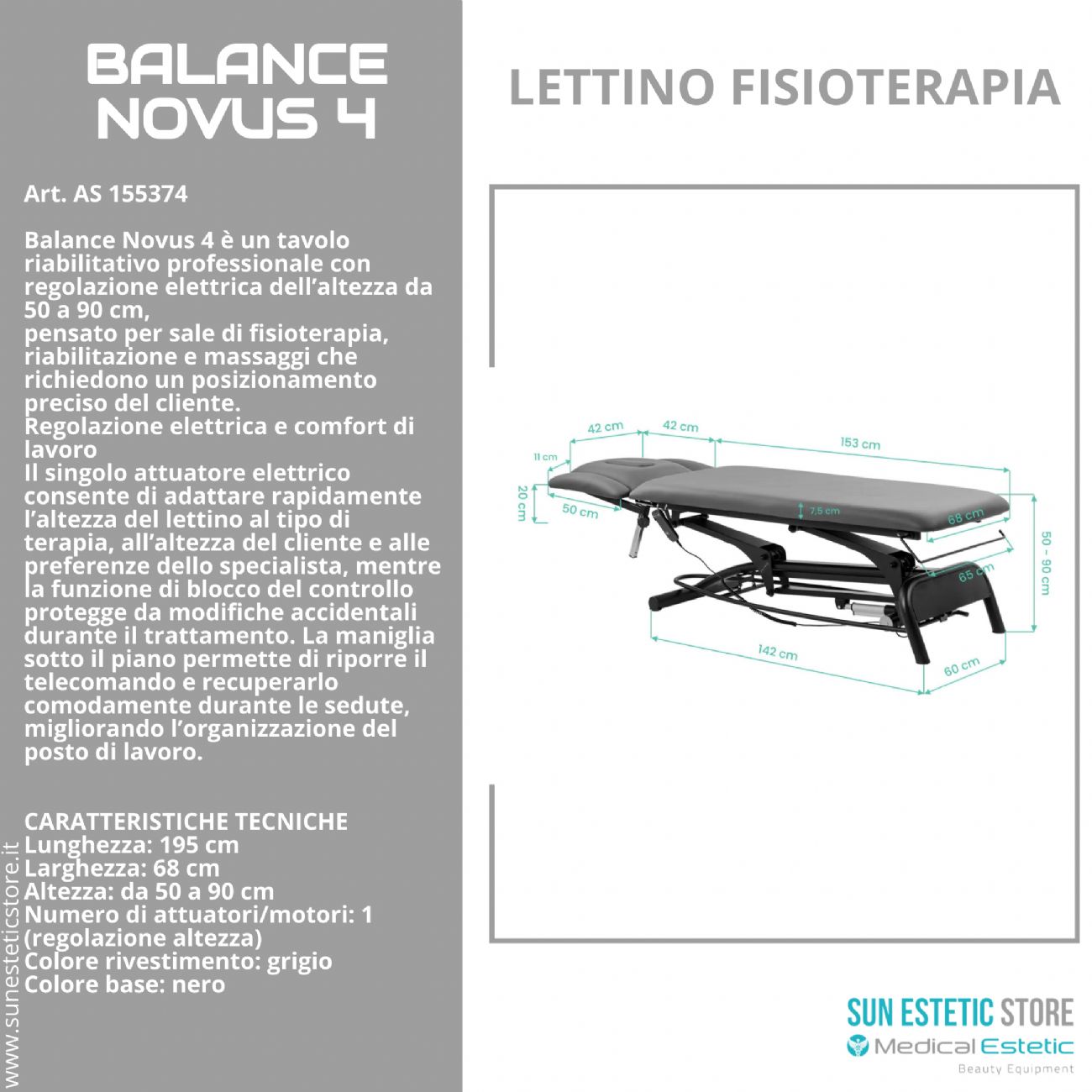 Balance Novus 4: Tavolo Riabilitativo Elettrico