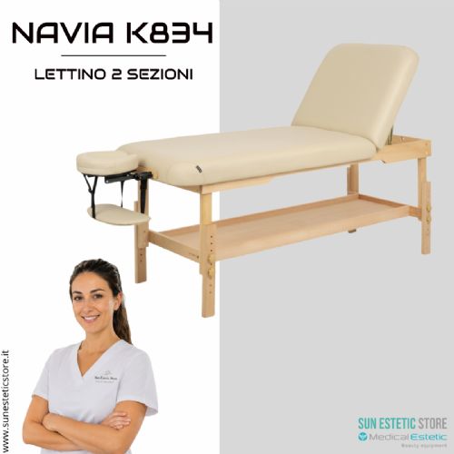 Navia K834: Lettino da Massaggio in Legno di Faggio