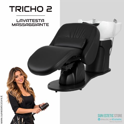 Tricho 2 poltrona lettino lavatesta massaggiante motorizzata