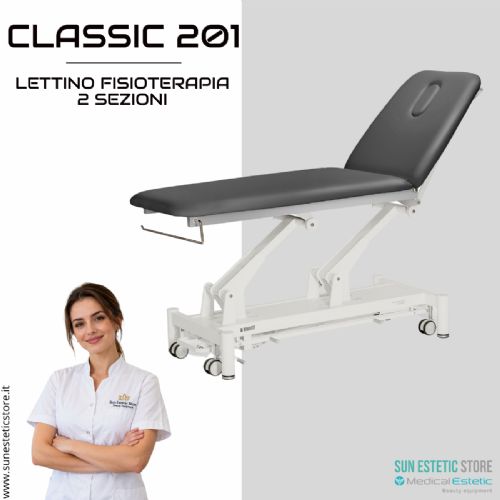 Classic 201 lettino fisioterapia 2 sezioni 1 motore con perimetrale