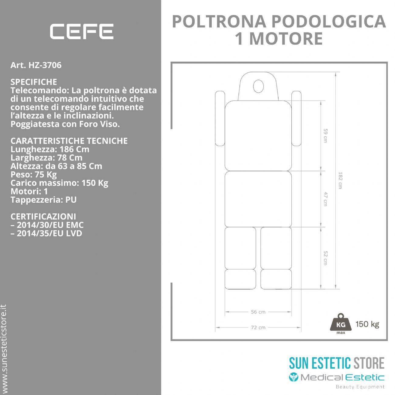 CEFE Poltrona pedicure 1 motore