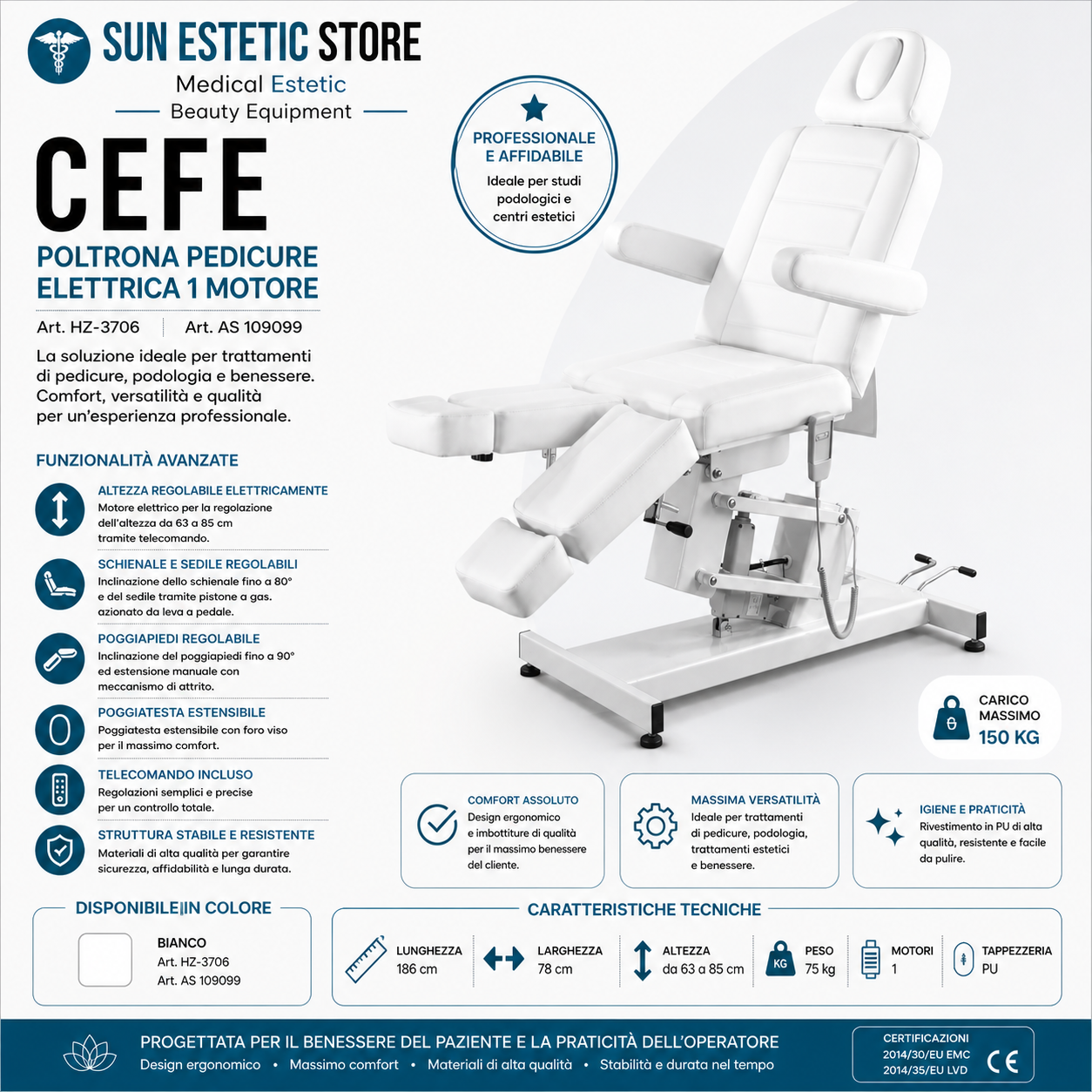CEFE Poltrona pedicure 1 motore