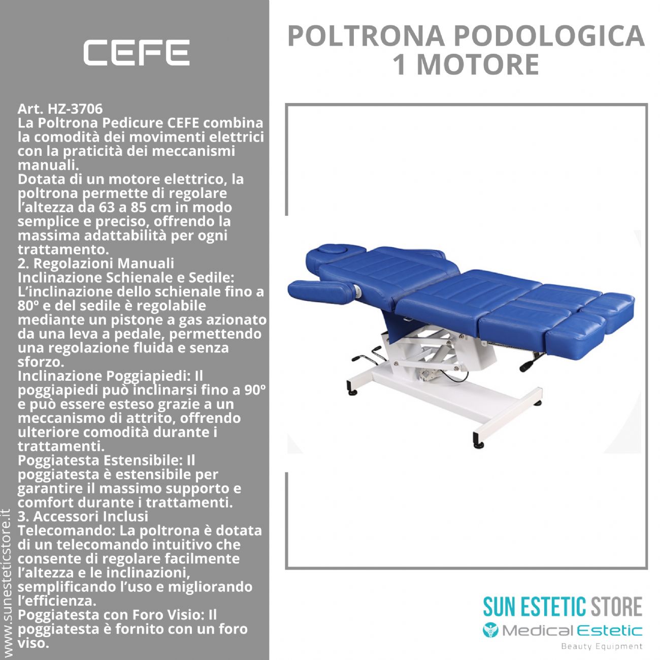 CEFE Poltrona pedicure 1 motore