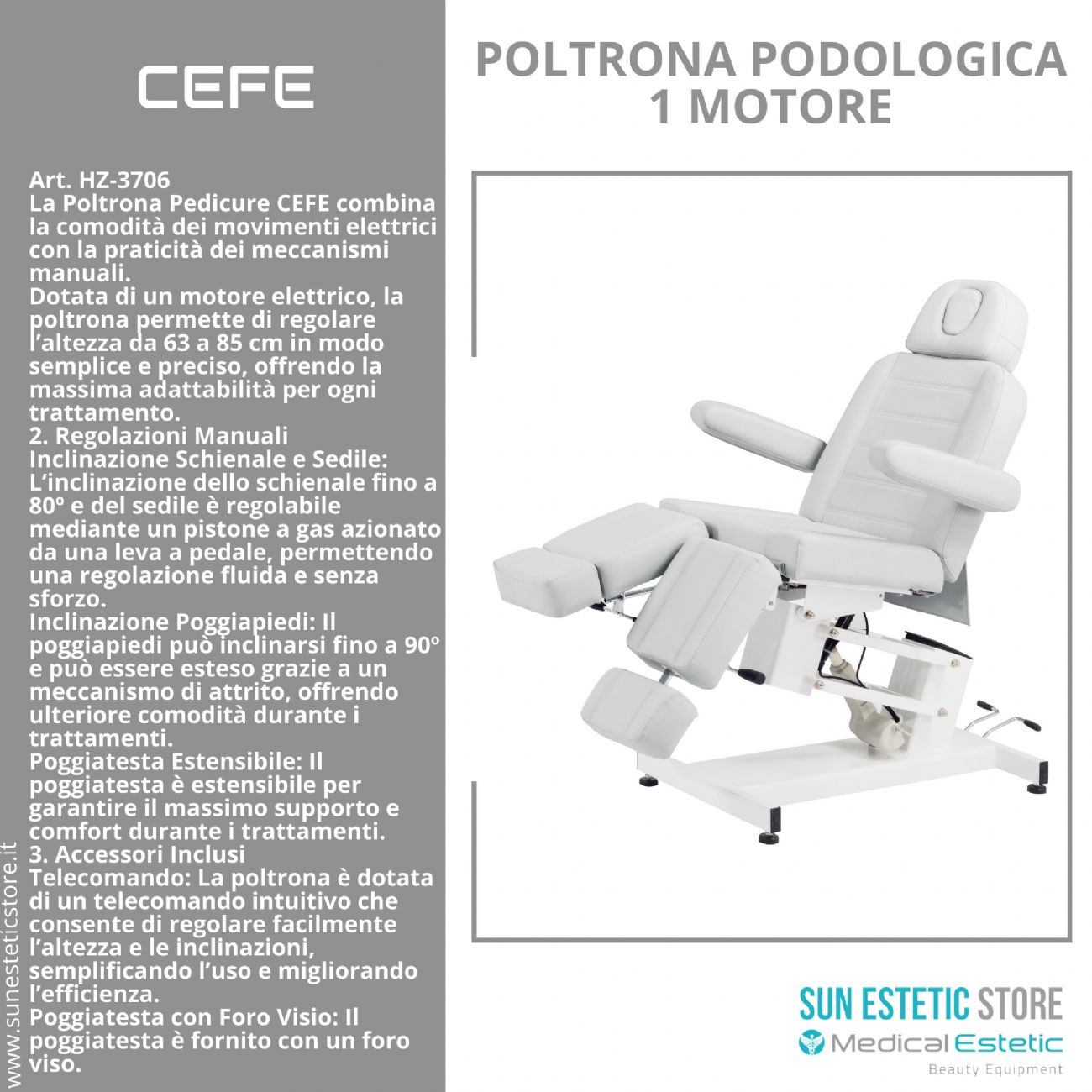 CEFE Poltrona pedicure 1 motore