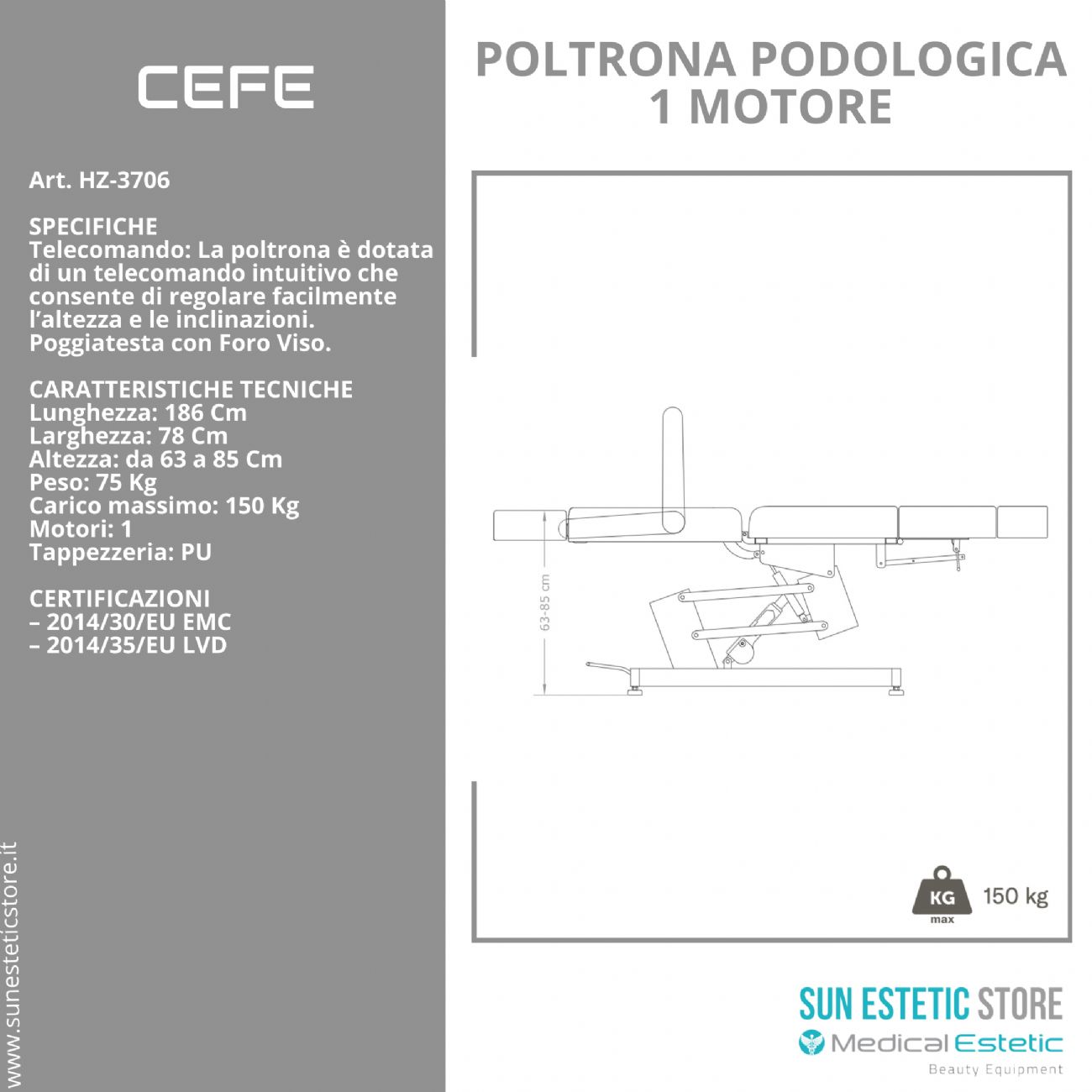 CEFE Poltrona pedicure 1 motore