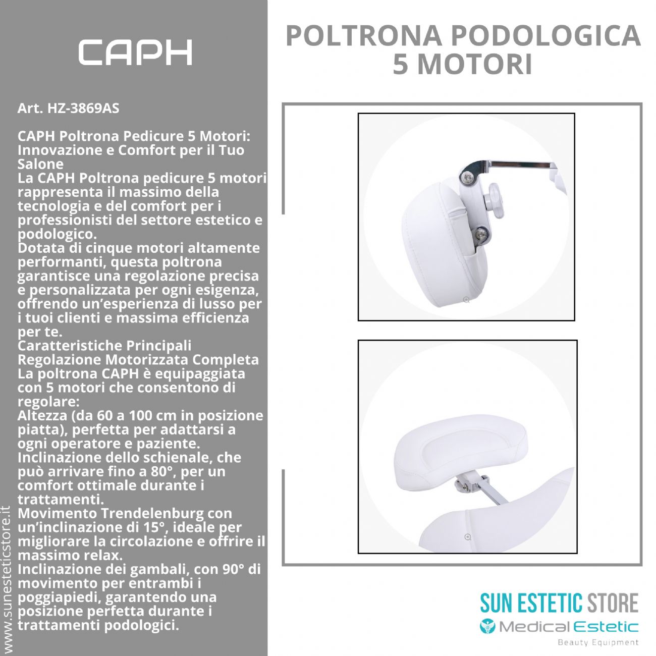 CAPH  Poltrona pedicure 5 motori