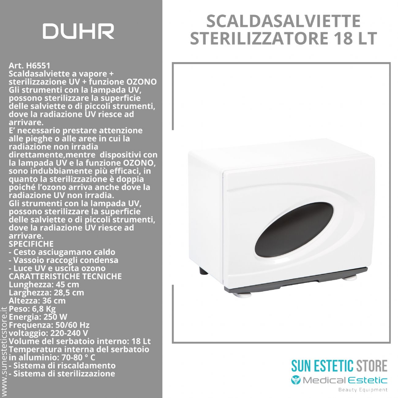 DUHR 18 Scaldasalviette 18 lt