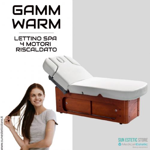 GAMM WARM lettino massaggio SPA in legno 4 motori termoriscaldato