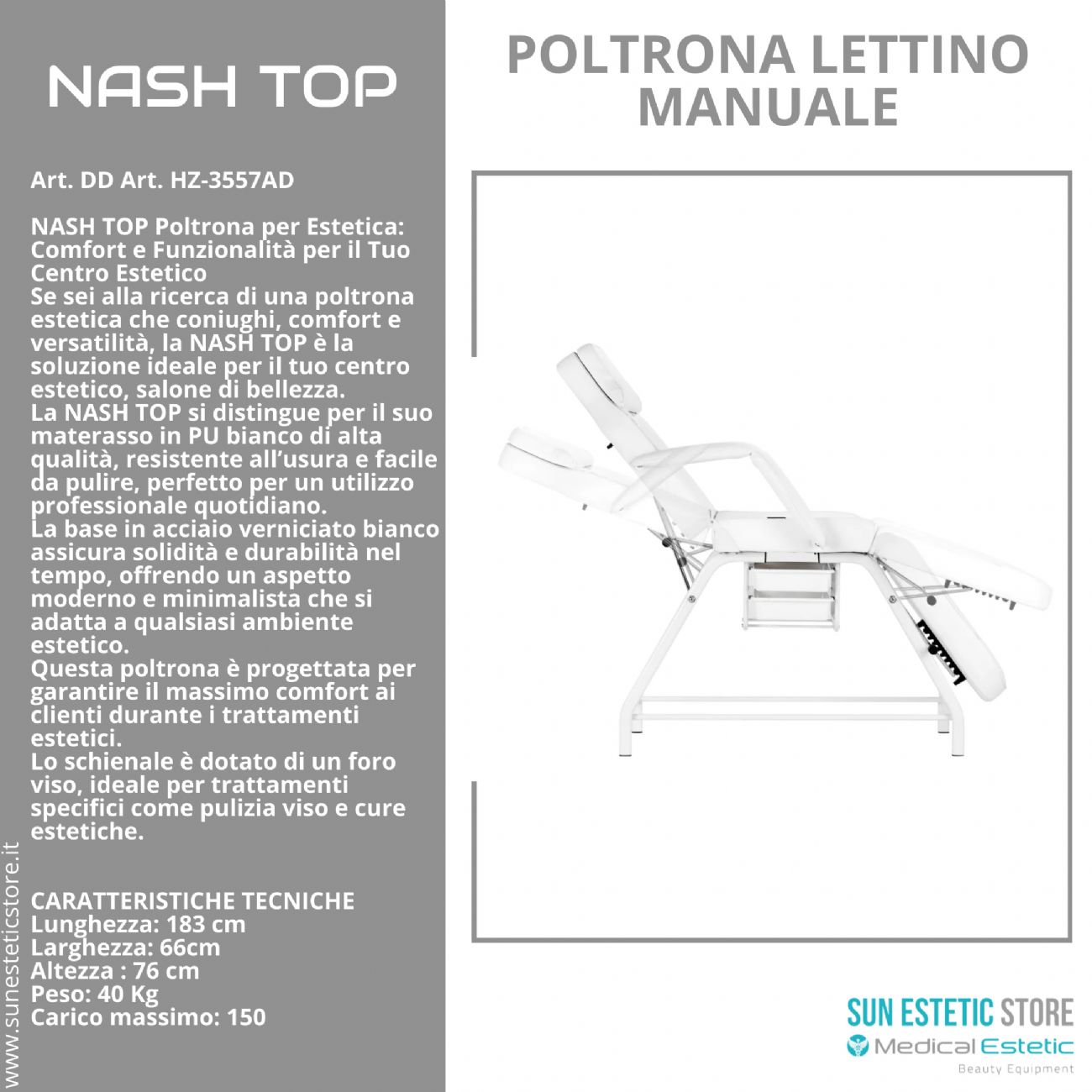 NASH TOP Poltrona lettino