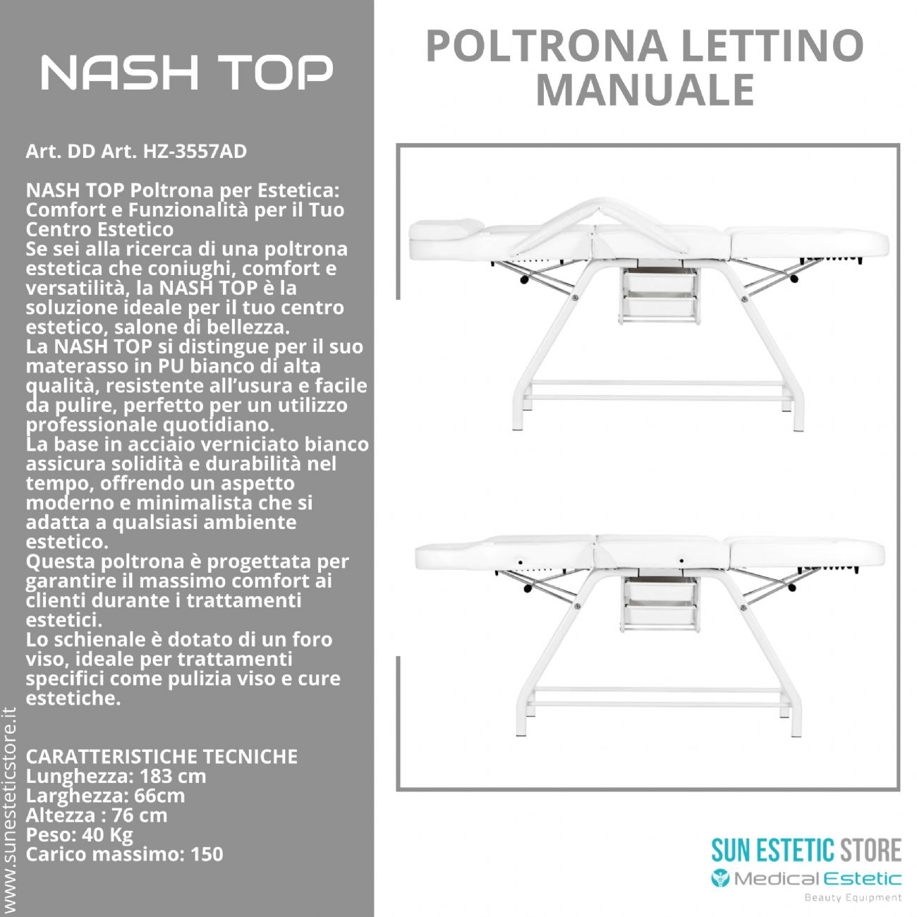 NASH TOP Poltrona lettino