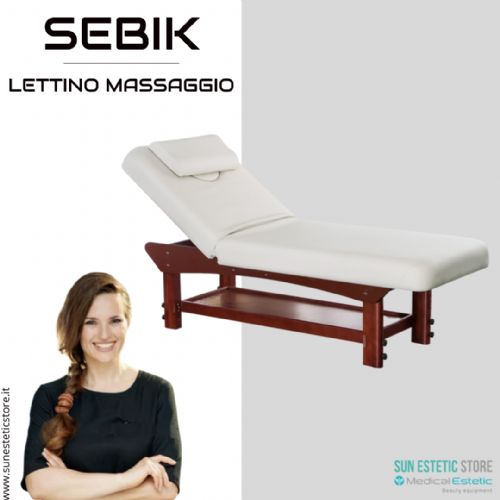 SEBIK Lettino da massaggio in legno 1 snodo