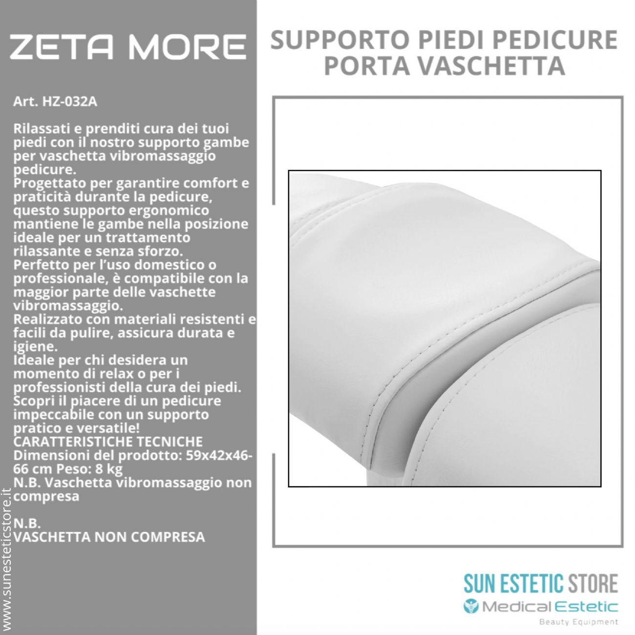 ZETA MORE Supporto gamba pedicure idromassaggio