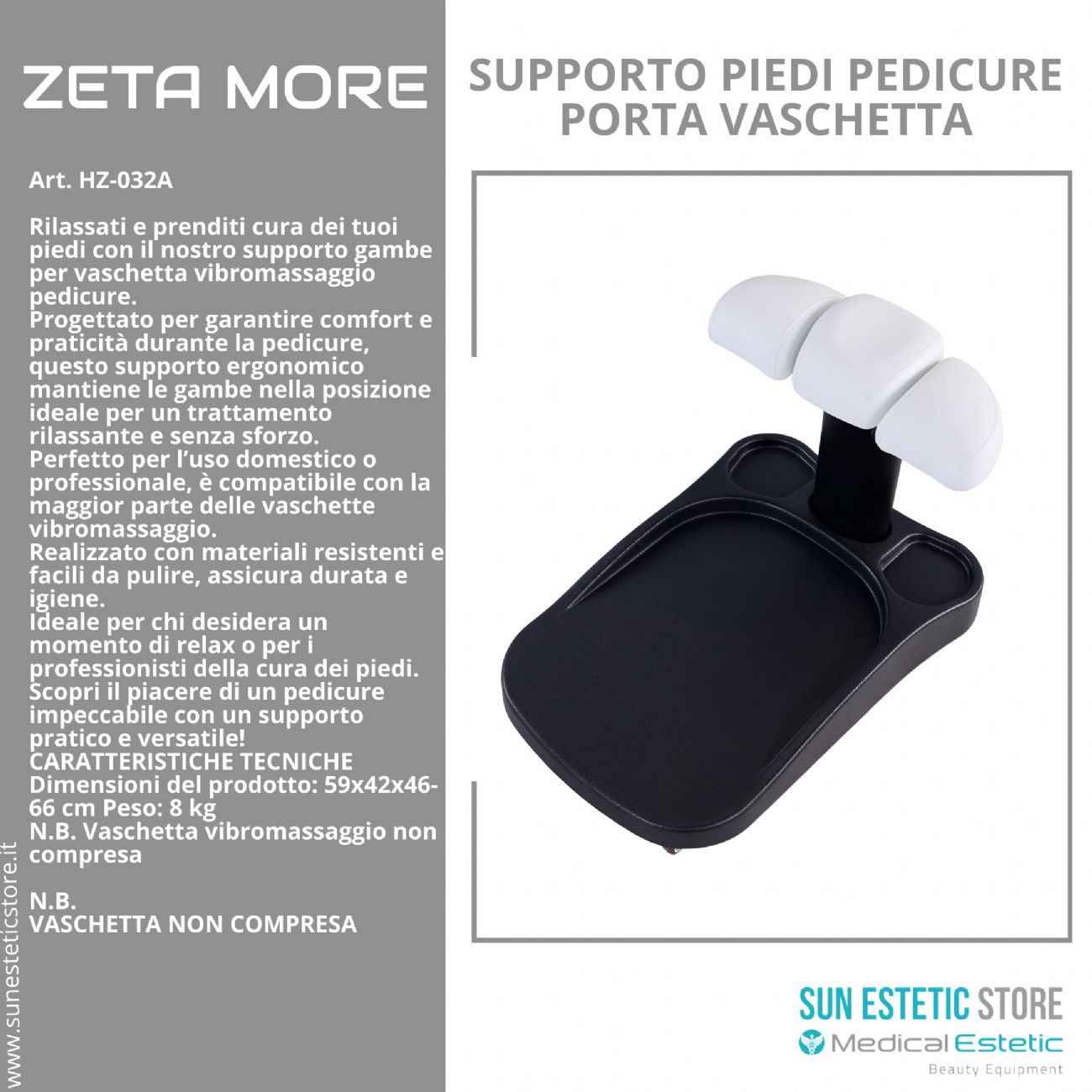 ZETA MORE Supporto gamba pedicure idromassaggio