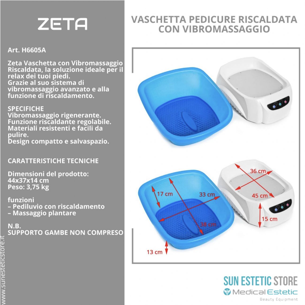 ZETA Vaschetta vibromassaggio