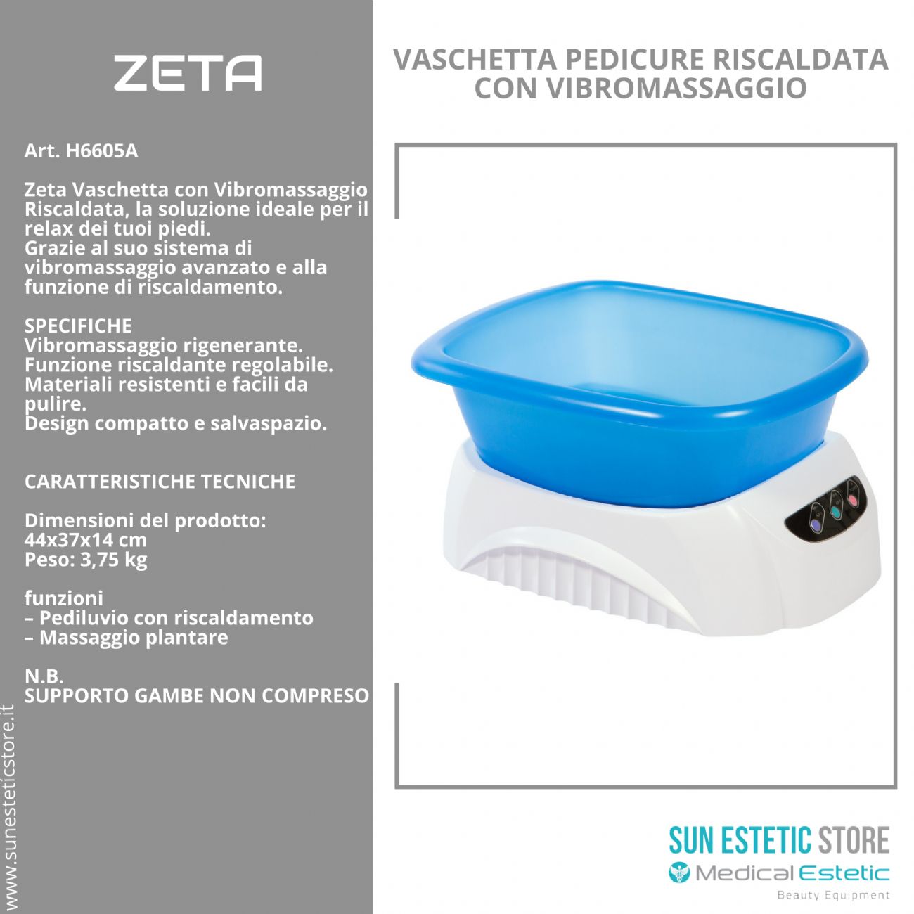 ZETA Vaschetta vibromassaggio