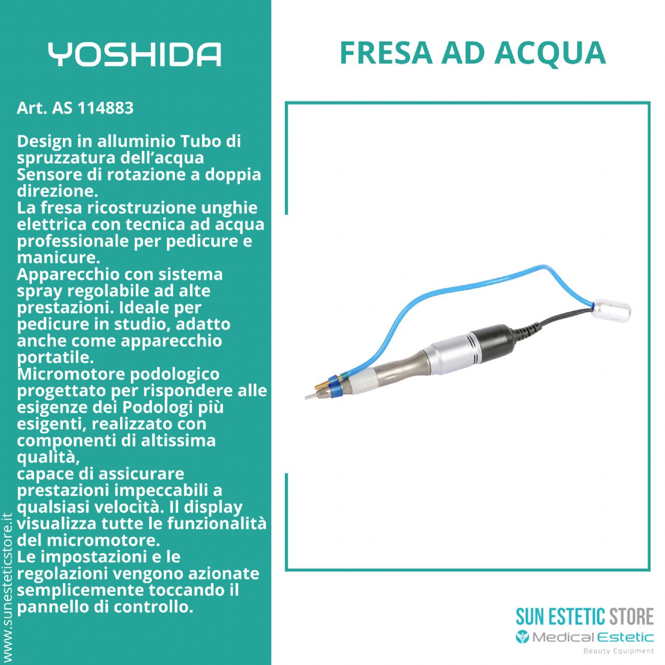 Yoshida Poli nail fresa micromotore ad acqua