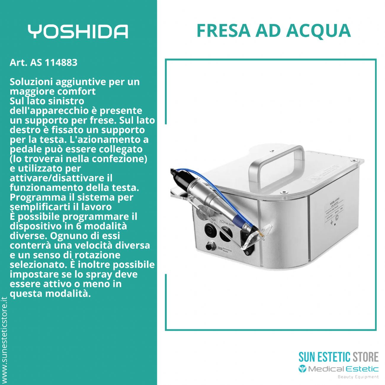 Yoshida Poli nail fresa micromotore ad acqua