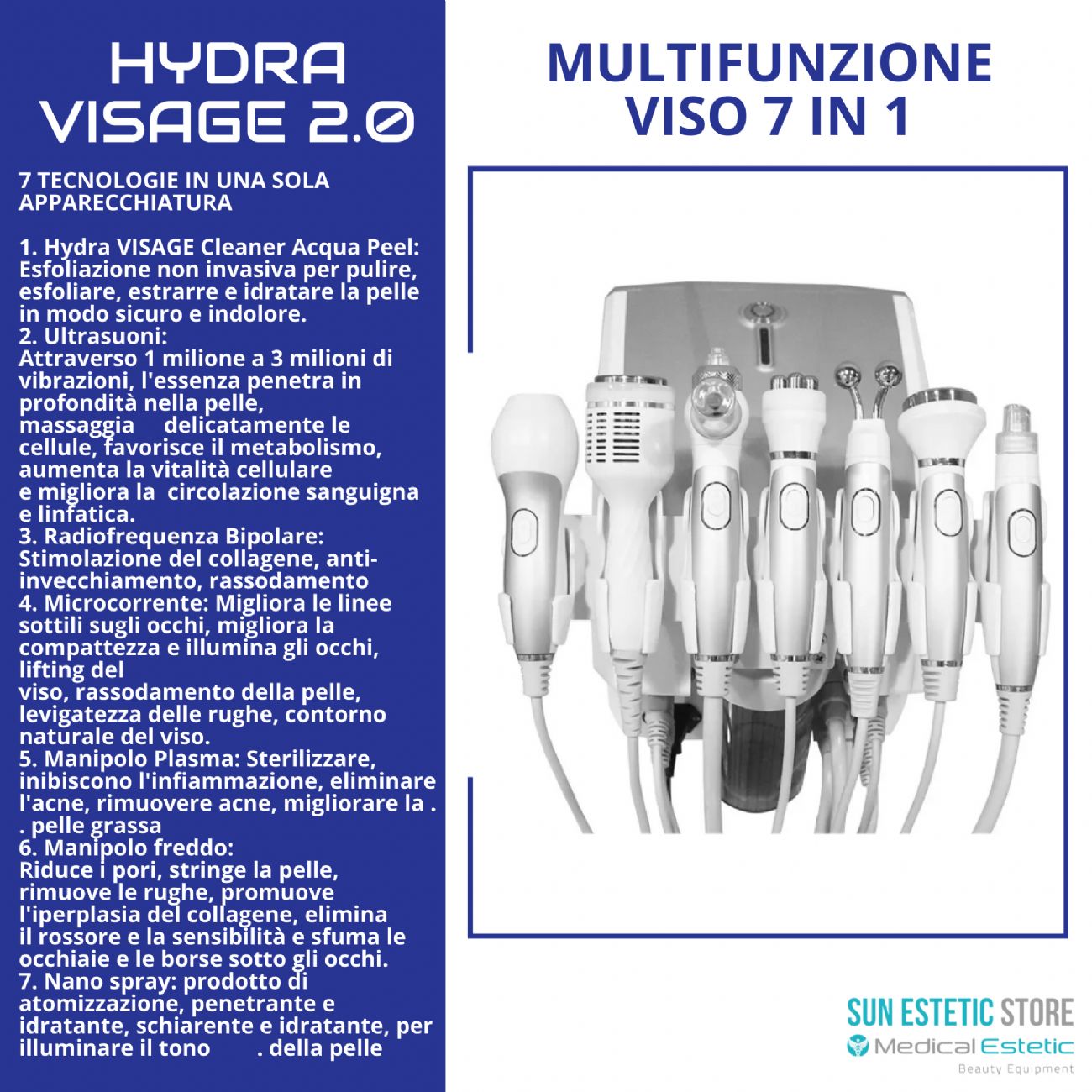 Hydra visage  Apparecchiatura multifunzione 6 in 1