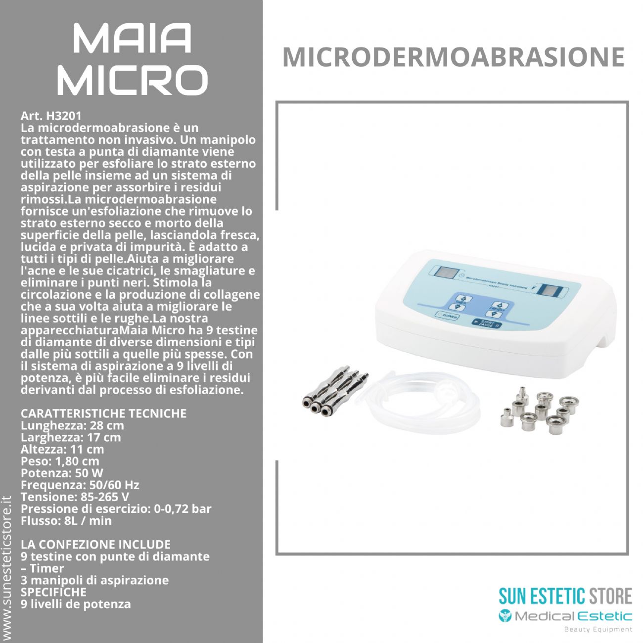 MAIA MICRO Microderoabrasione con diamante