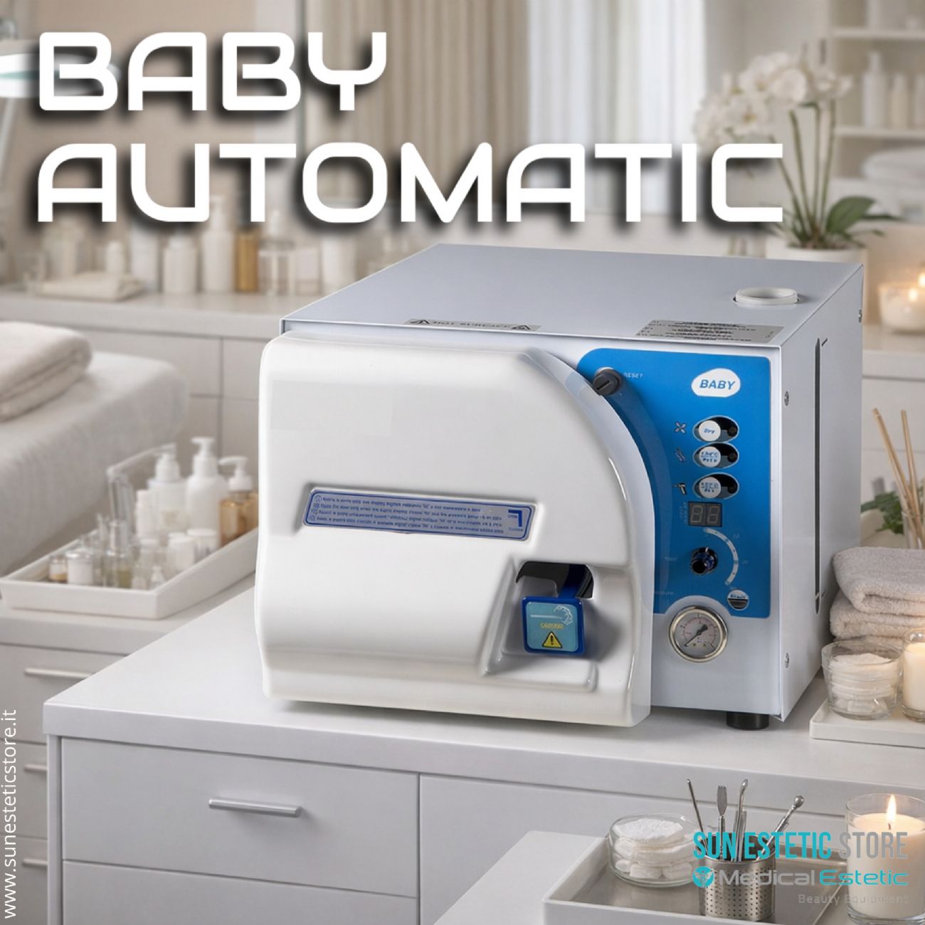 Baby Automatic autoclave 7 lt con programmatore