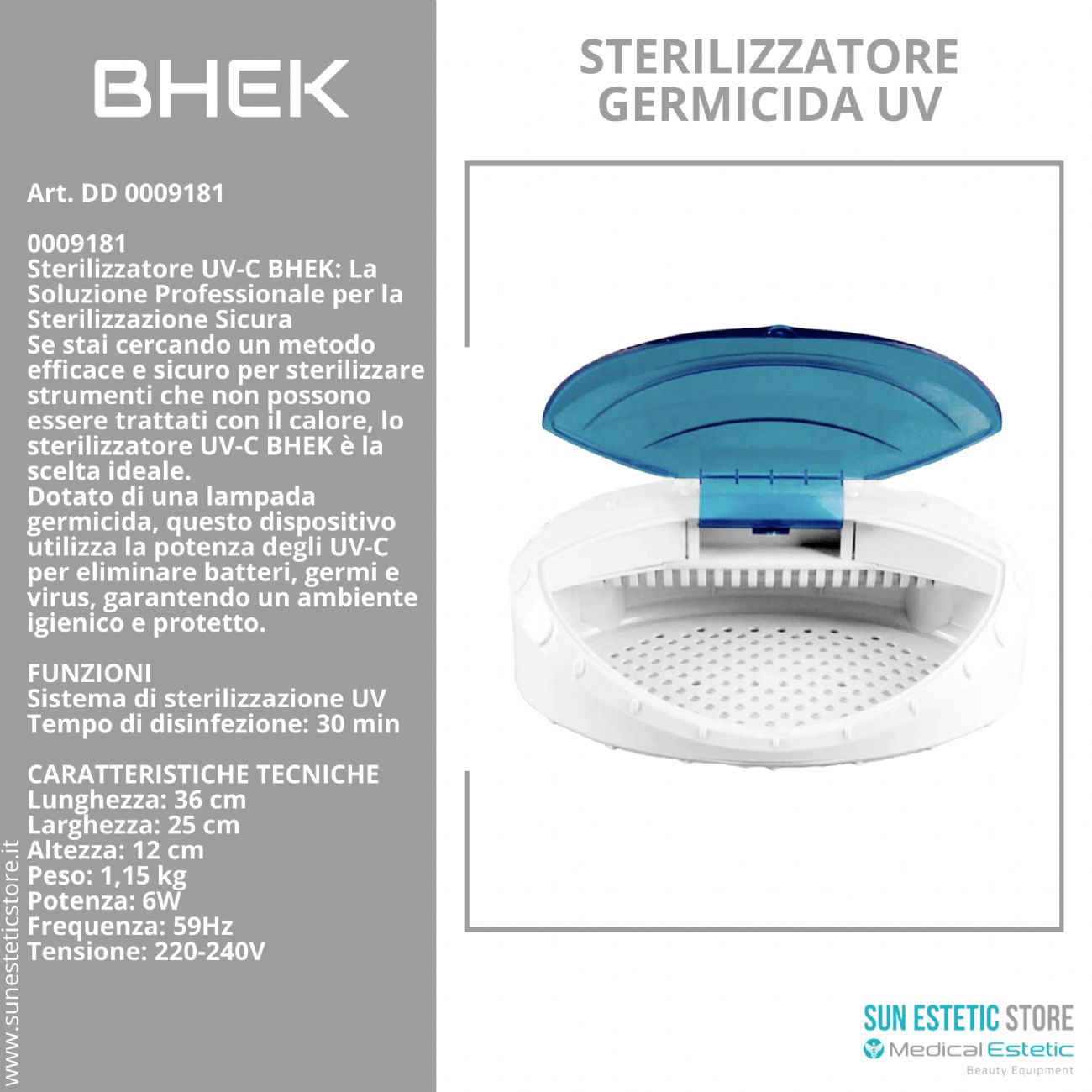 BHEK UV sterilizzatore