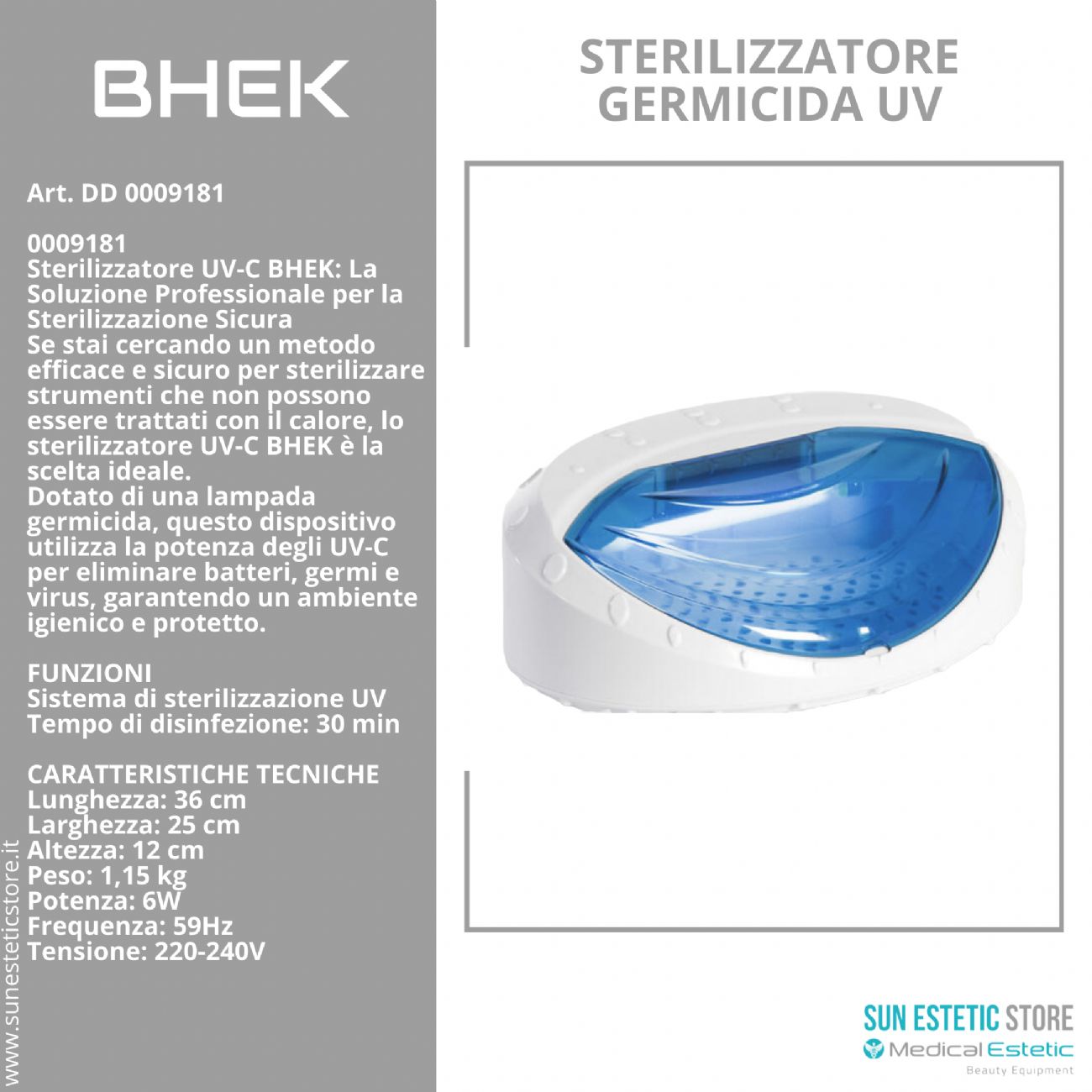 BHEK UV sterilizzatore