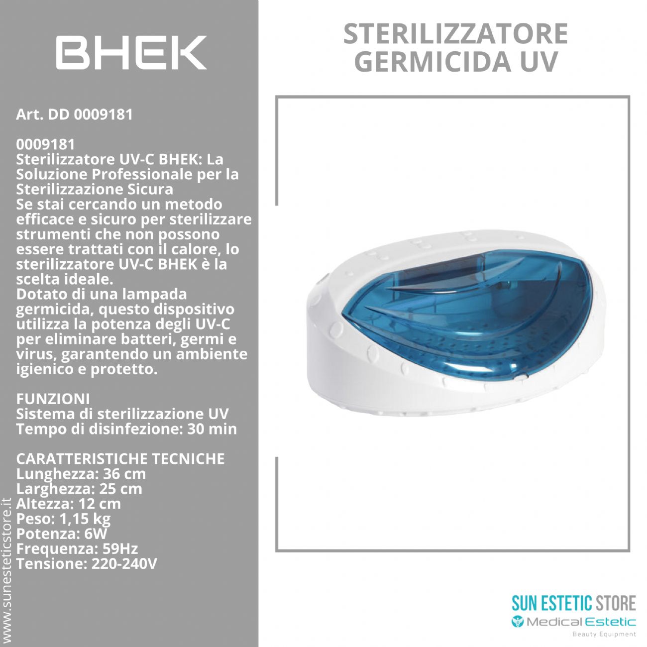 BHEK UV sterilizzatore