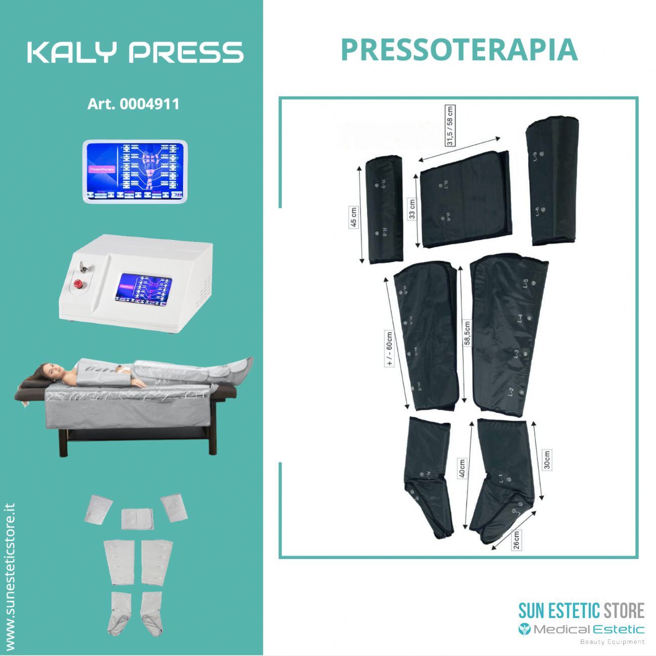 KALY Pressoterapia 10 settori