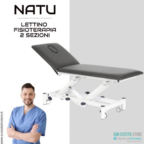 Natu lettino fisioterapia elettrico 1 snodo 2 sezioni movimento idraulico