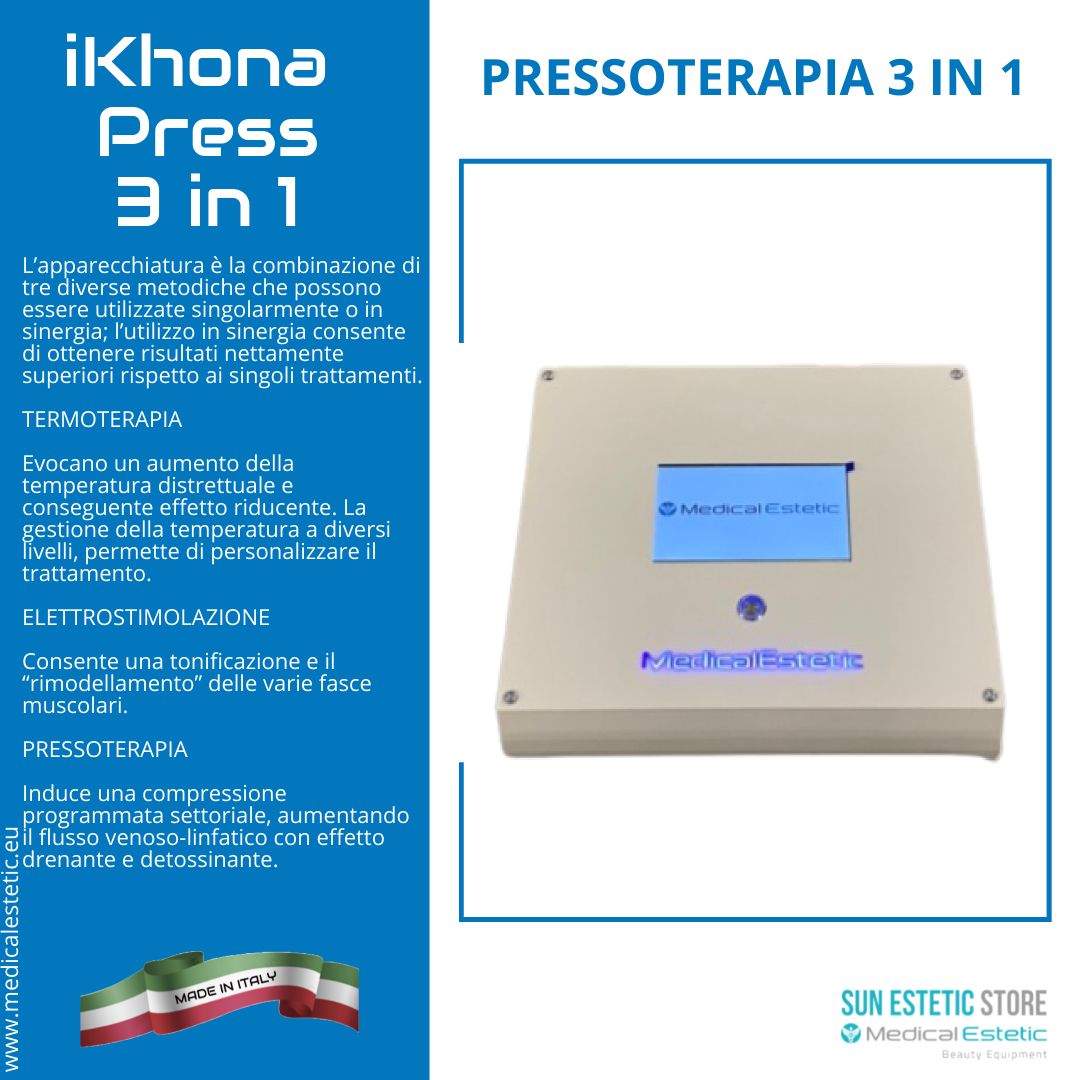 iKhona Press 3 IN 1 Pressoterapia + infrarossi + elettrostimolatore