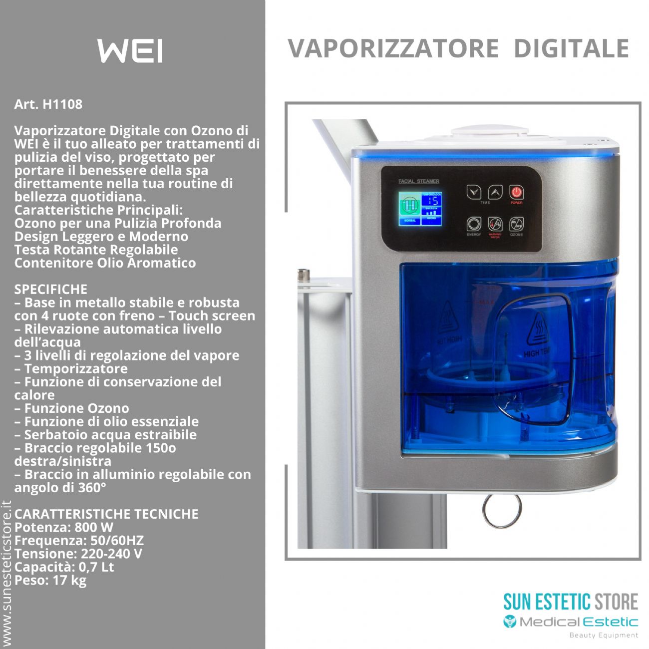 WEI Vaporizzatore digitale