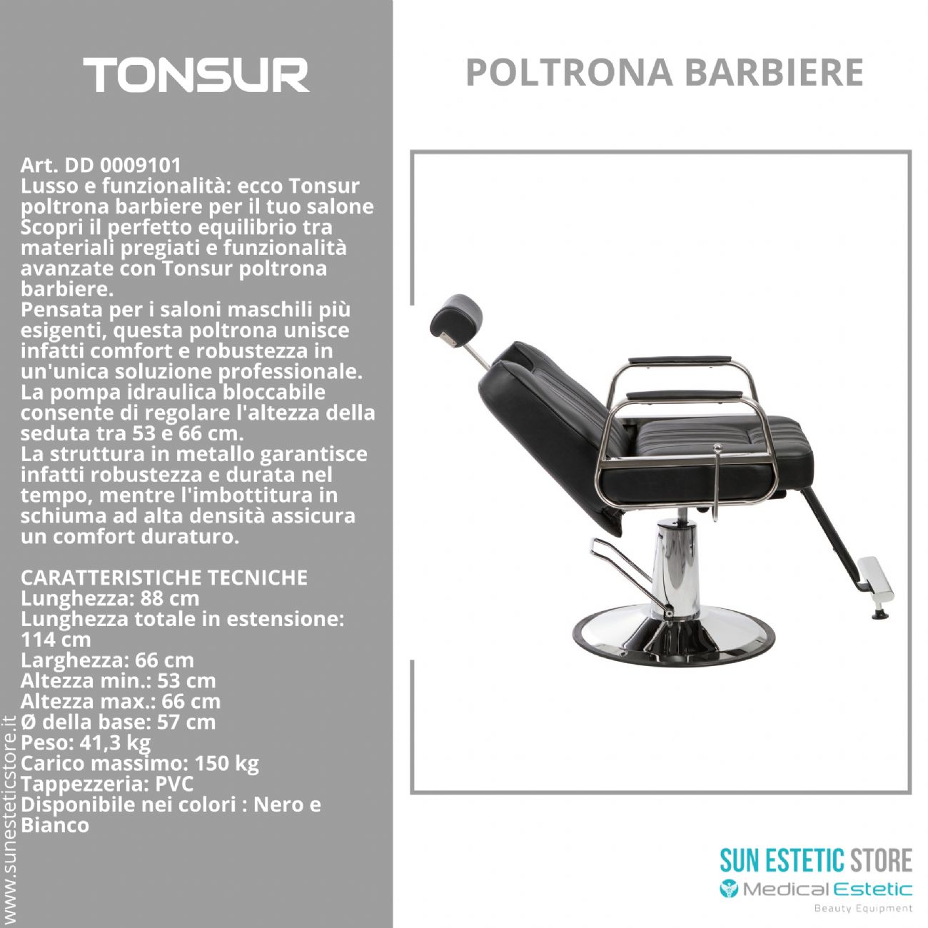 TONSUR Poltrona barber