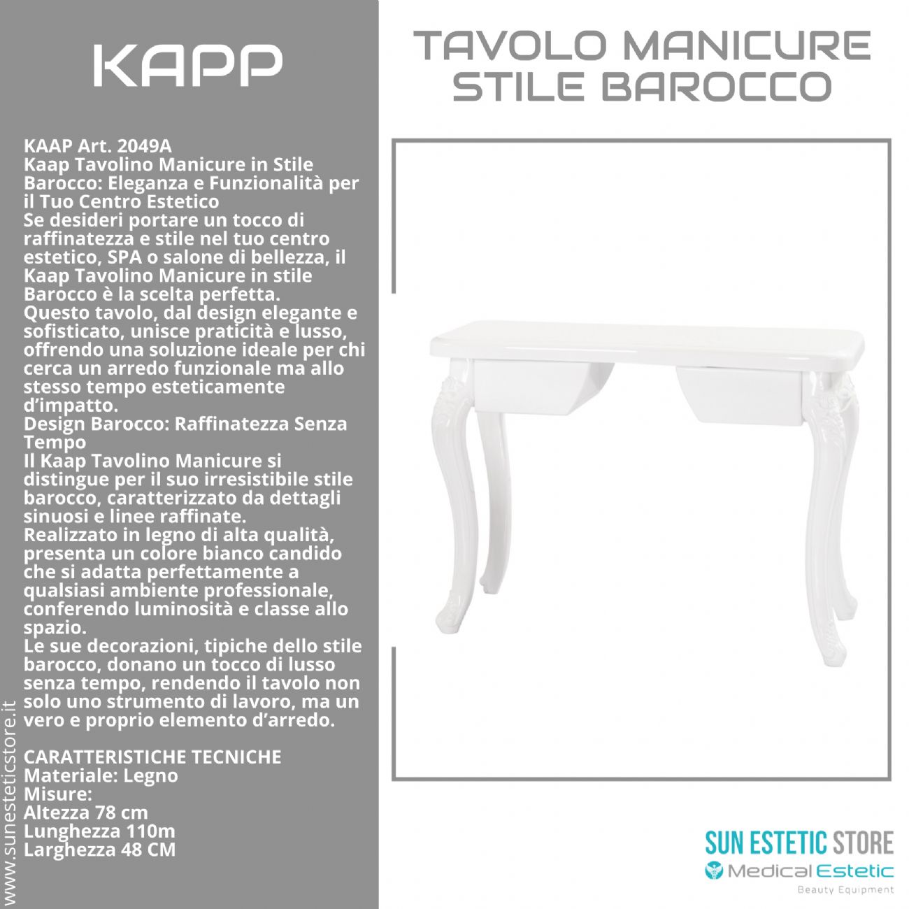 KAPP Tavolino manicure