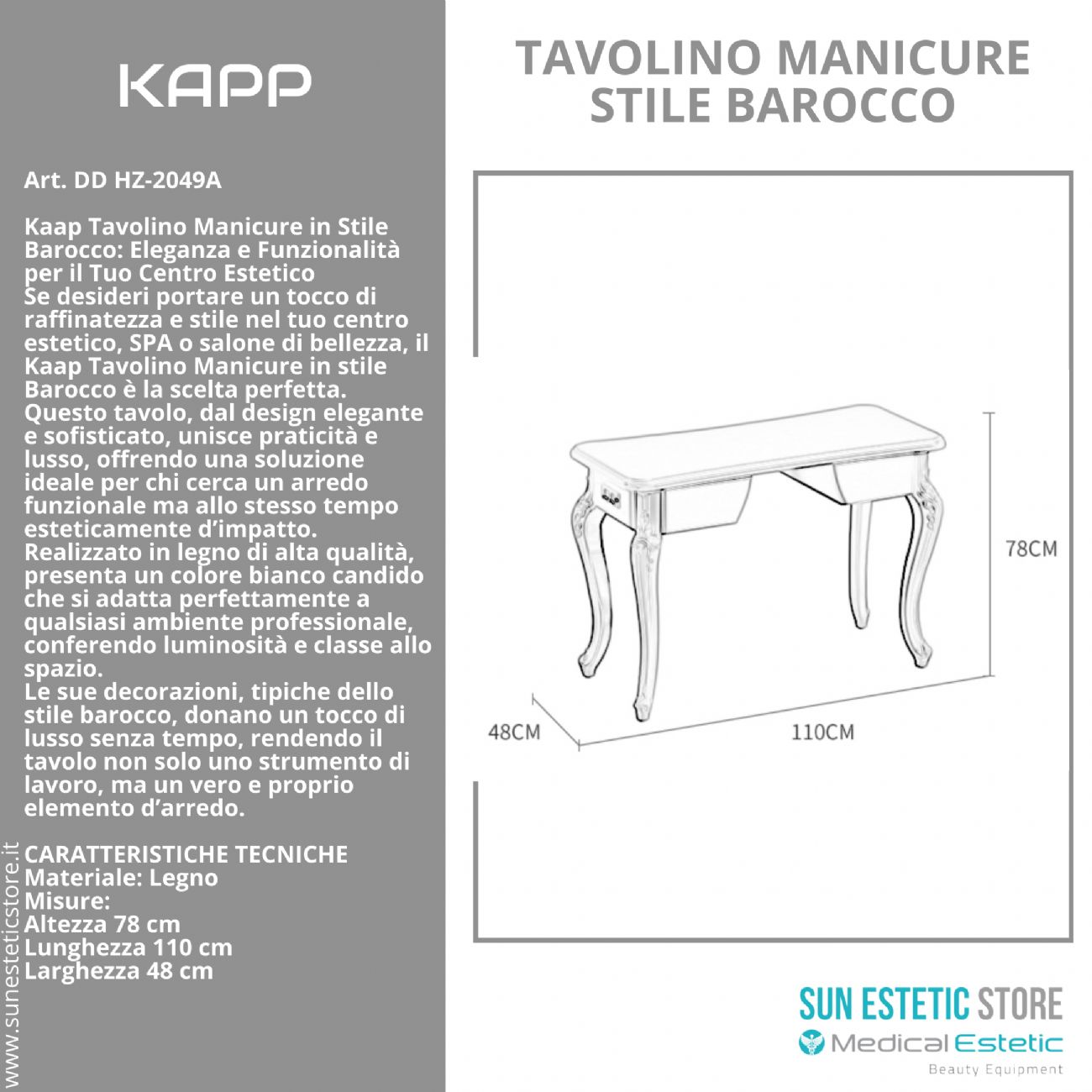 KAPP Tavolino manicure