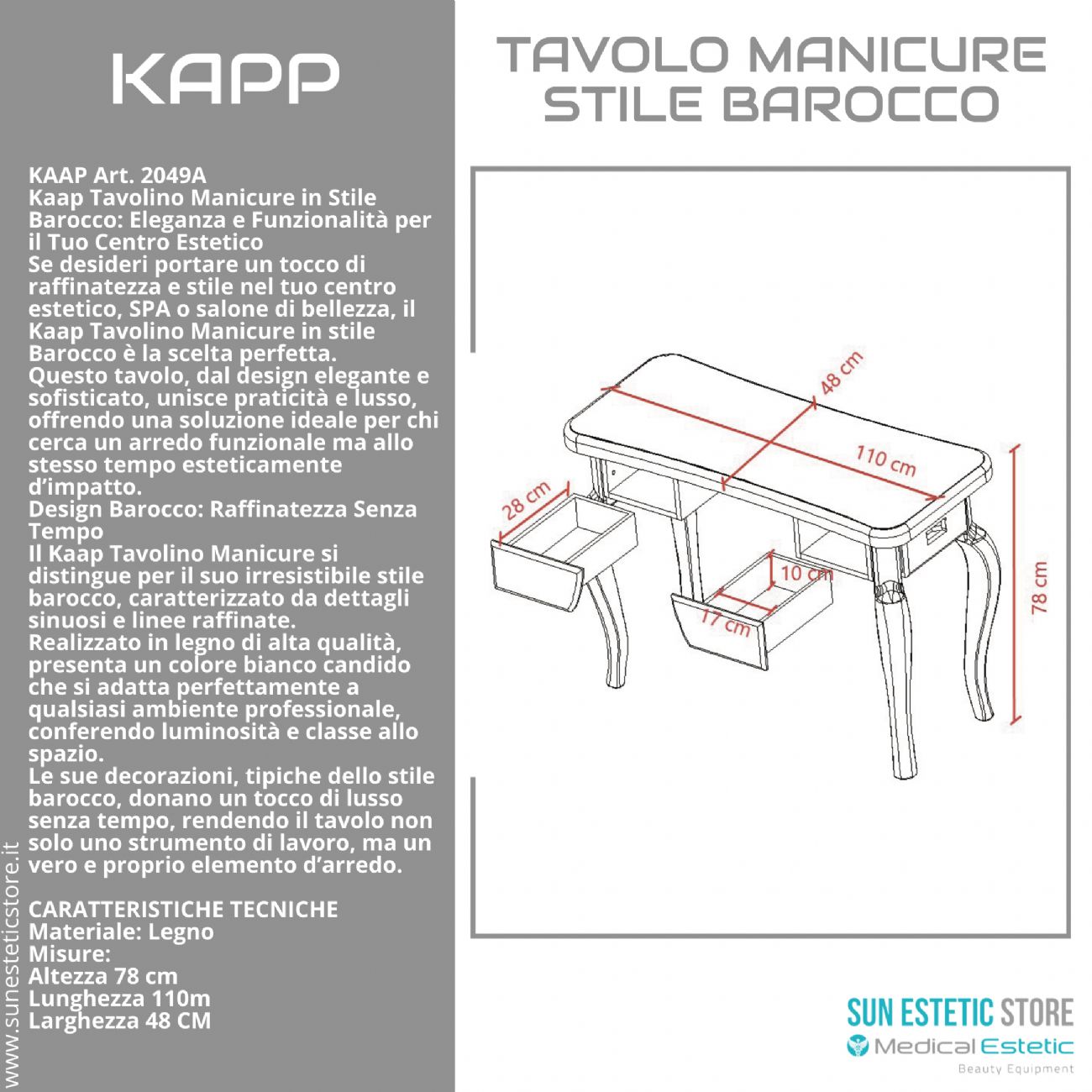 KAPP Tavolino manicure