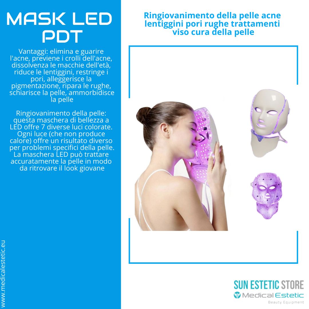 Maschera Led<br />fotoringiovanimento + corrente galvanica