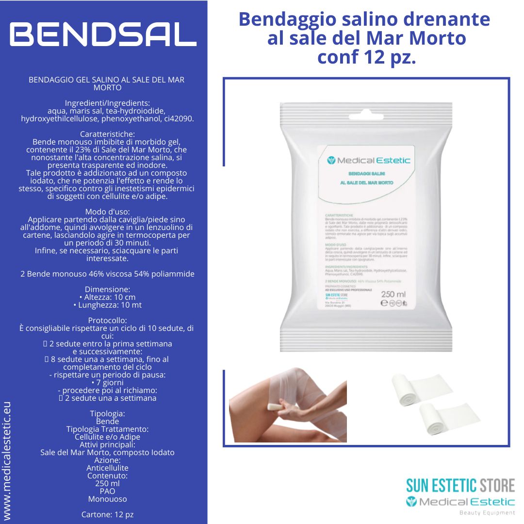 Bendaggio Salino<br />al sale del Mar Morto<br />drenante<br />conf. 6 pz