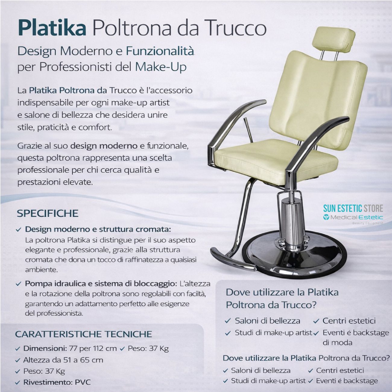 PLATYKA<br />poltrona trucco