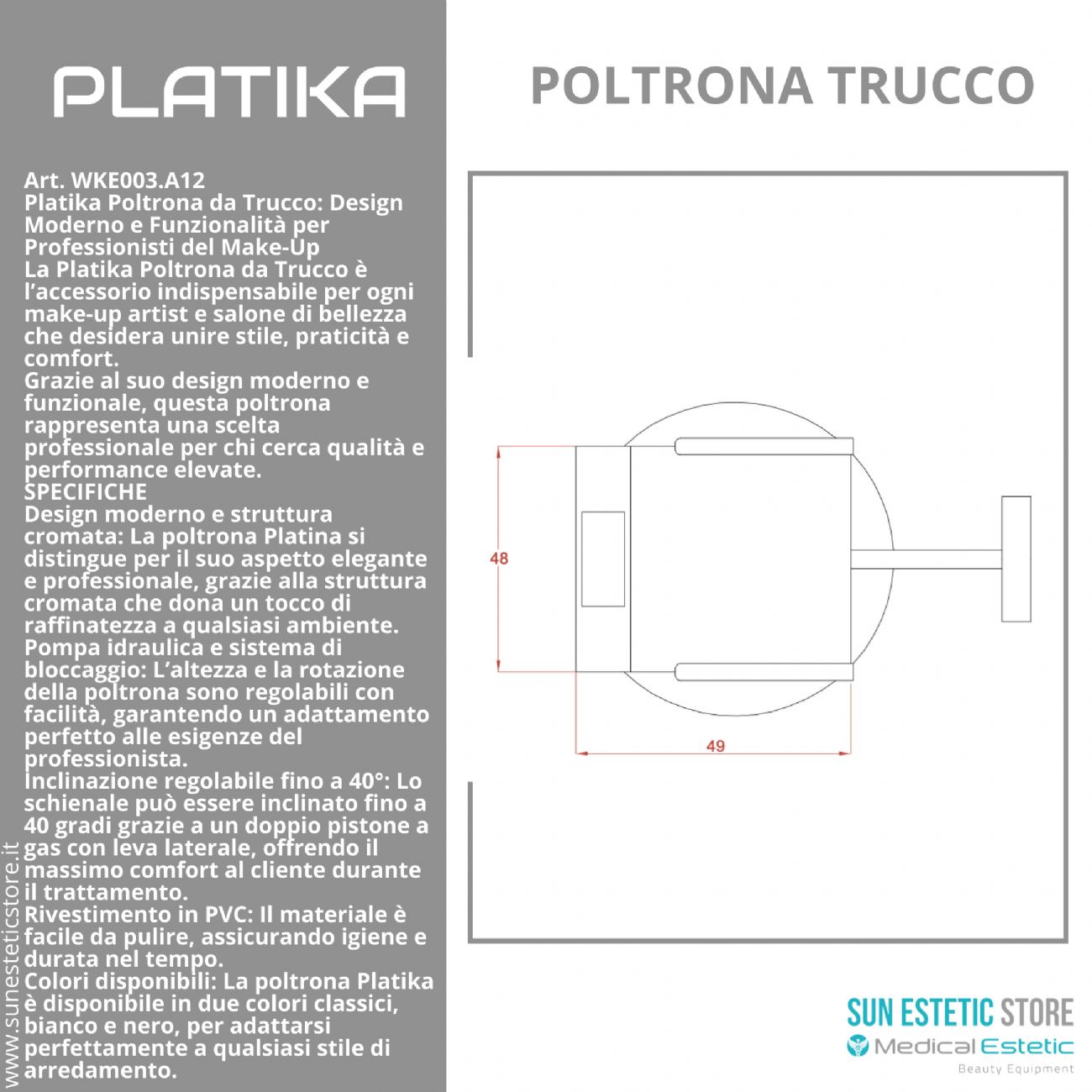 PLATIKA<br />poltrona trucco