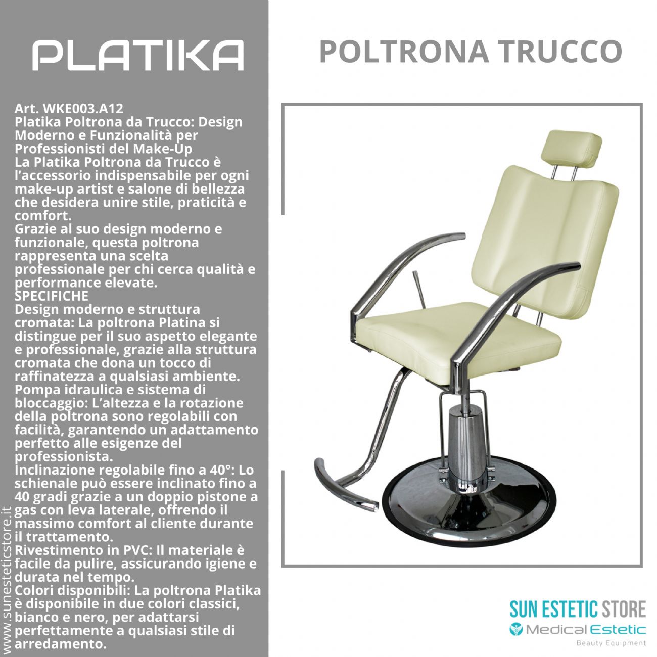 PLATIKA<br />poltrona trucco