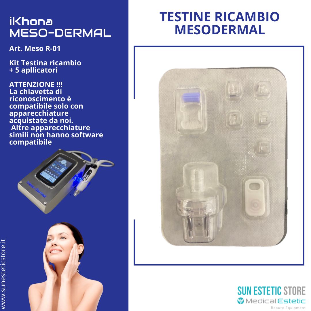 iKhona Blister N°1 KIT testine ricambio per apparecchiatura Mesodermal mesoterapia