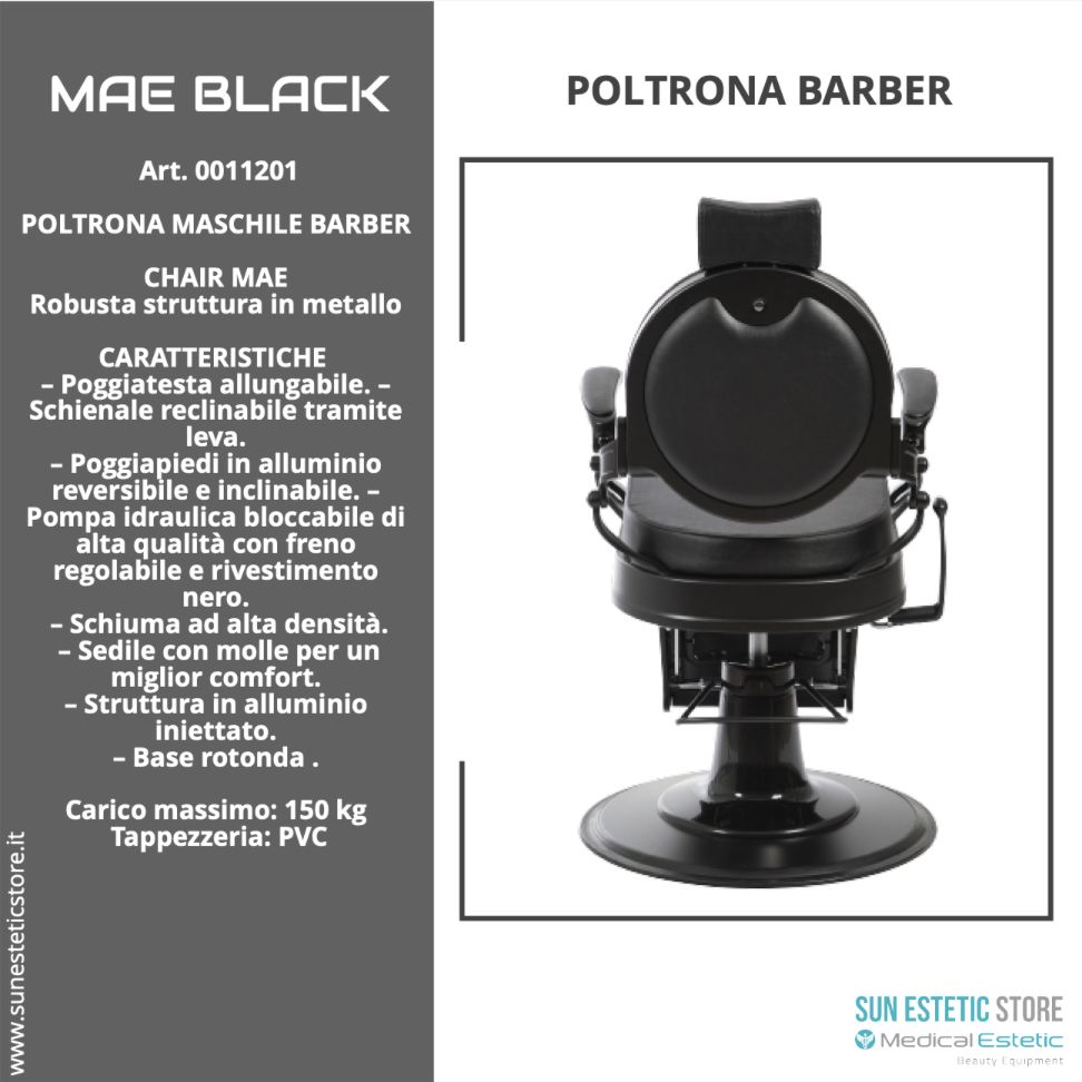 MAE BLACK Poltrona Barber