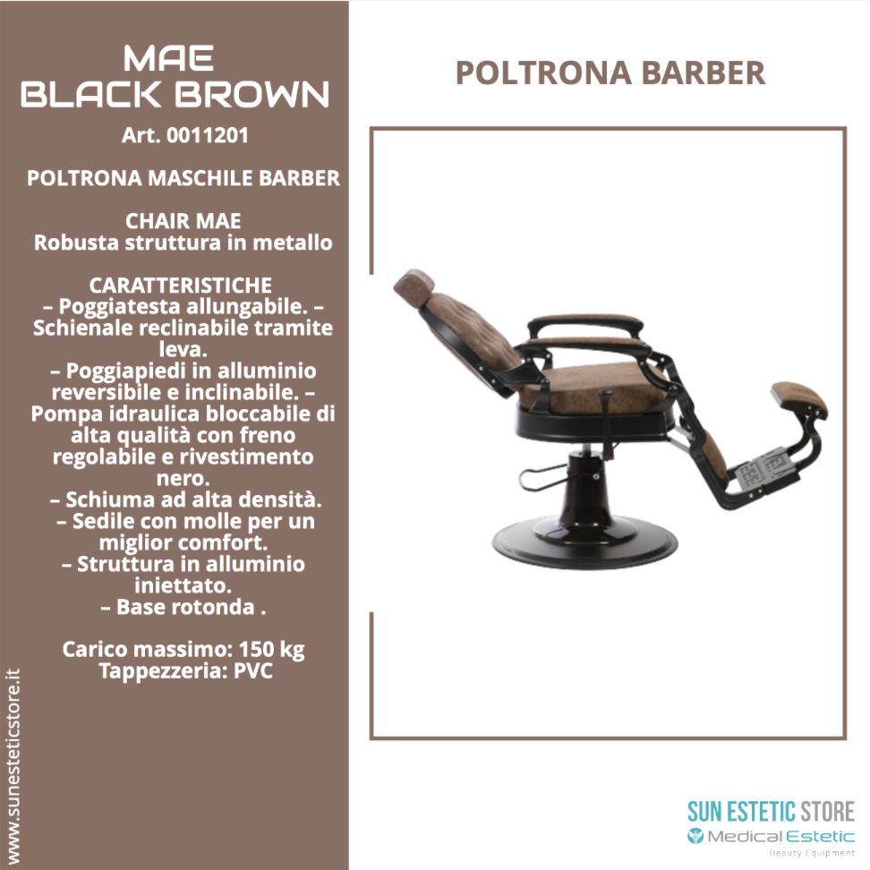 MAE BLACK BROWN Poltrona Barber