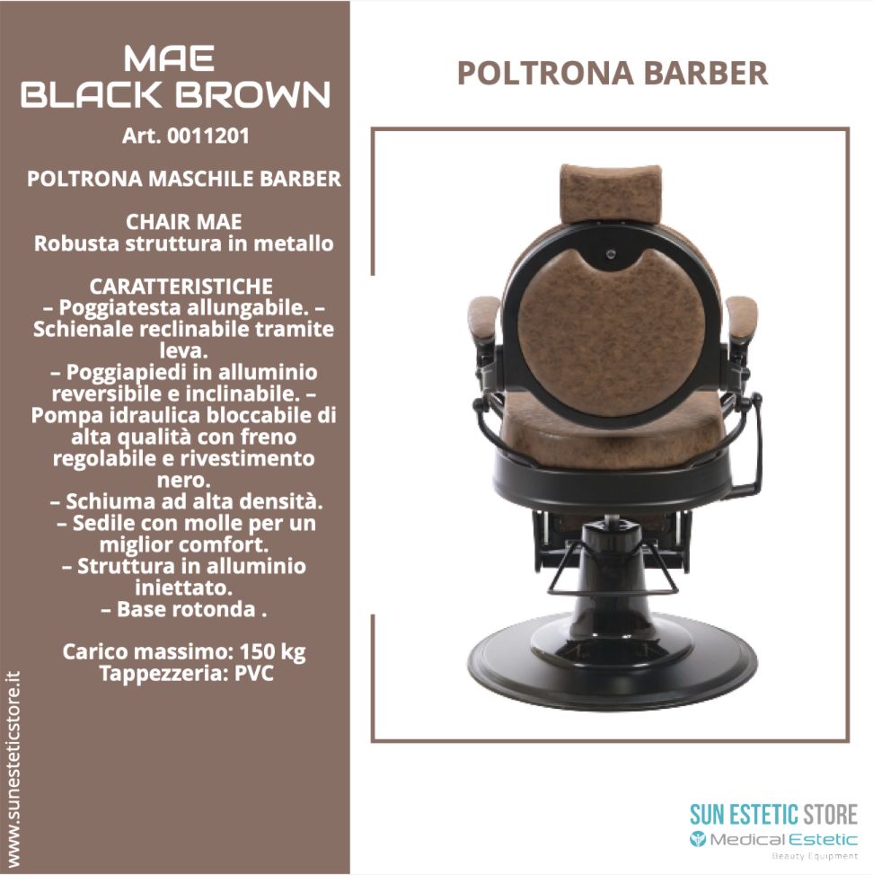 MAE BLACK BROWN Poltrona Barber